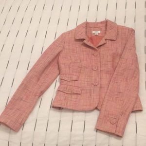 Ann Taylor loft pink tweed blazer size 4